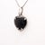 Late 20th Century David Yurman Sterling Silver & Onyx Figural Heart Pendant / Pendant Enhancer For Sale - Image 5 of 12