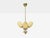 1940s Itsu, Finnish Modern, Snowflake Chandelier, Brass, Glass, Finland, 1950s For Sale - Image 5 of 15