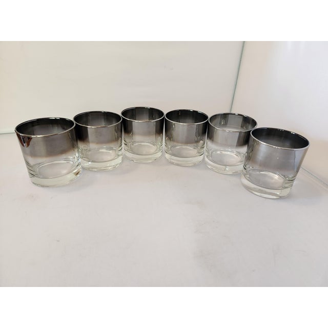 Vintage Silver Fade Lowball Whiskey Rocks Glasses - Set of 6 Dorothy ...