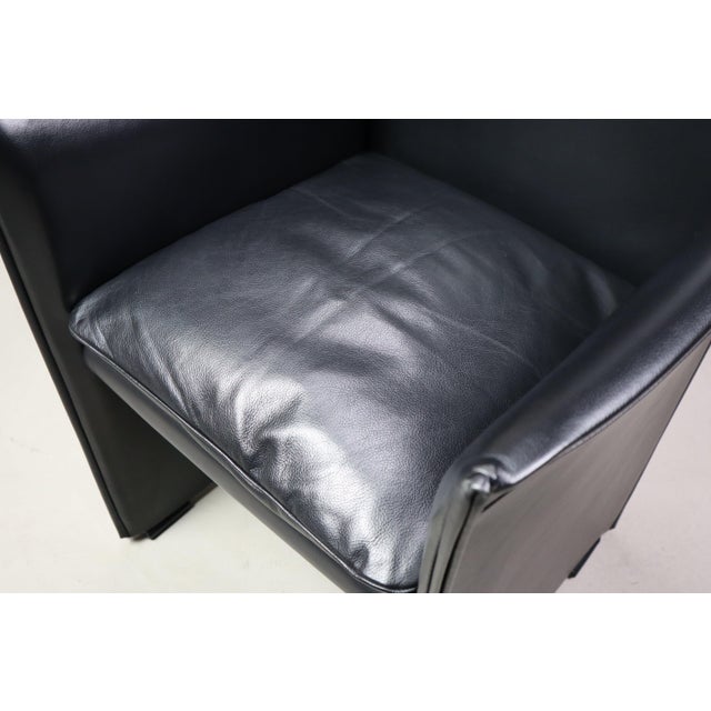 Black Break 401 Armchairs by Mario Bellini for Cassina, 1990s, Set of 6 For Sale - Image 8 of 18