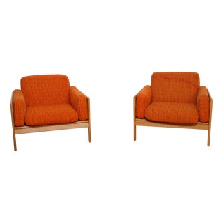 Danish Oak Lounge Chairs from Komfort, 1960s, Set of 2 For Sale
