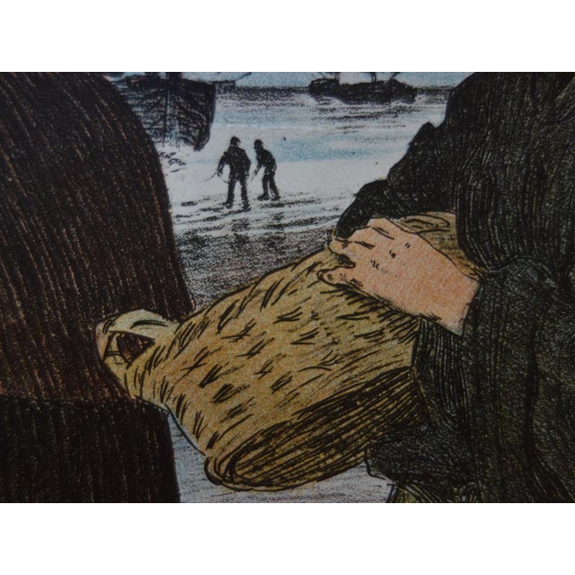 Louis Borgex, The Sardinières, 1898, Lithograph For Sale - Image 5 of 6