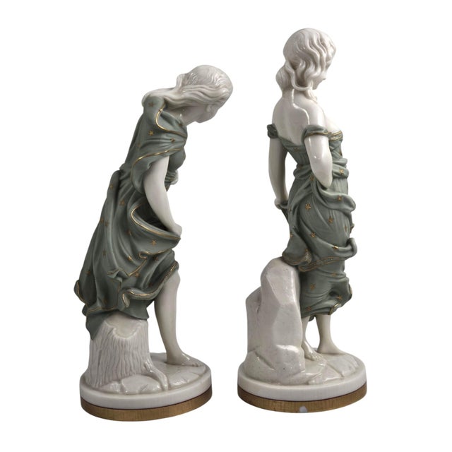 James Hadley, Before & Against the Wind, 1870, Ceramic, Set of 2 For Sale - Image 4 of 11