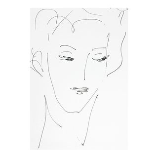 Late 20th Century Portrait Sketch Drawing For Sale