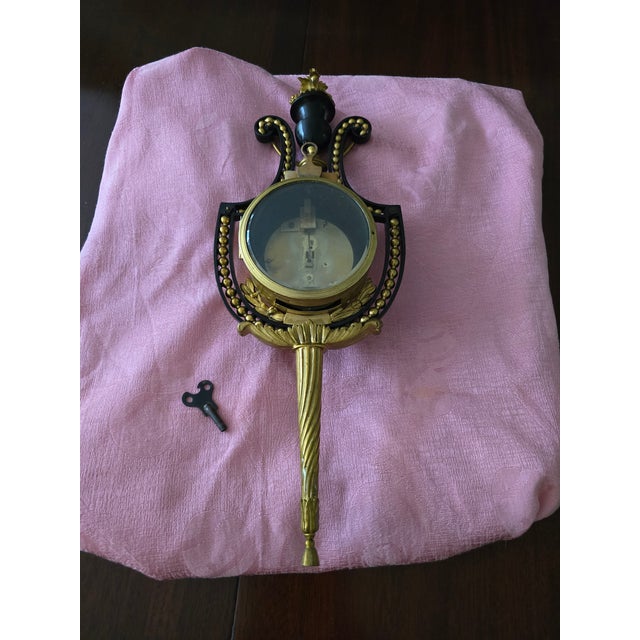 Antique French Empire Gilt Bronze Ormolu Wall Clock For Sale - Image 16 of 17