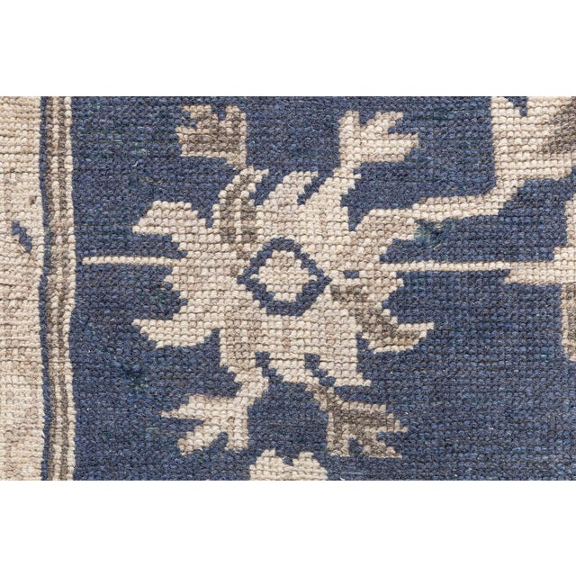 Blue 1920s Turkish Oushak Rug For Sale - Image 8 of 8