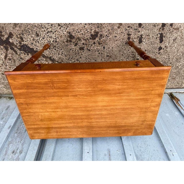 Early American Primitive Style Maple Work Side Table. For Sale - Image 10 of 11