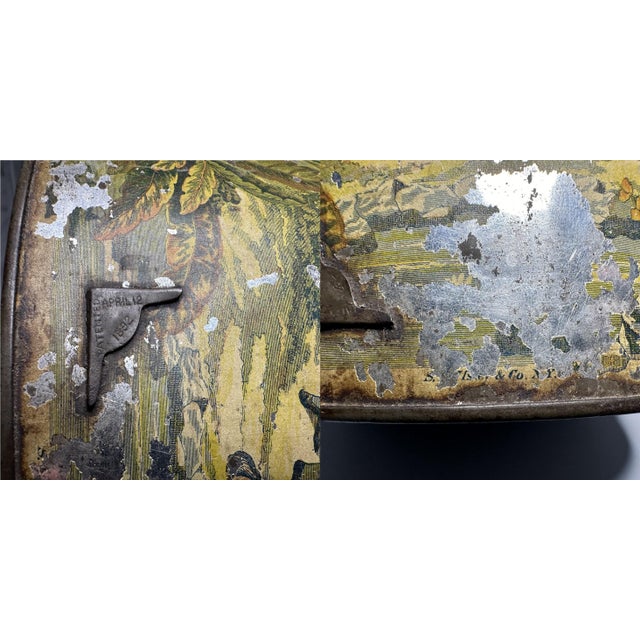 Antique Tin-Litho Tobacco Canister: Ponce de Leon General Store Display For Sale - Image 9 of 10
