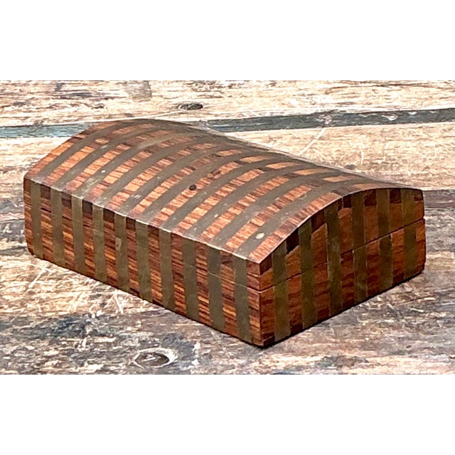 Late 20th Century Vintage Brass Band Box For Sale - Image 5 of 12