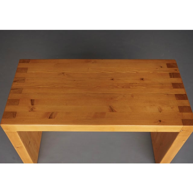 Wood Pine Bench in the style of Ate Van Apeldoorn, 1970s For Sale - Image 7 of 13