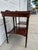 Mid 20th Century Pair of Vintage Hepplewhite Style Mahogany Side Tables With Pierced Galleries and Lower Shelves For Sale - Image 5 of 12
