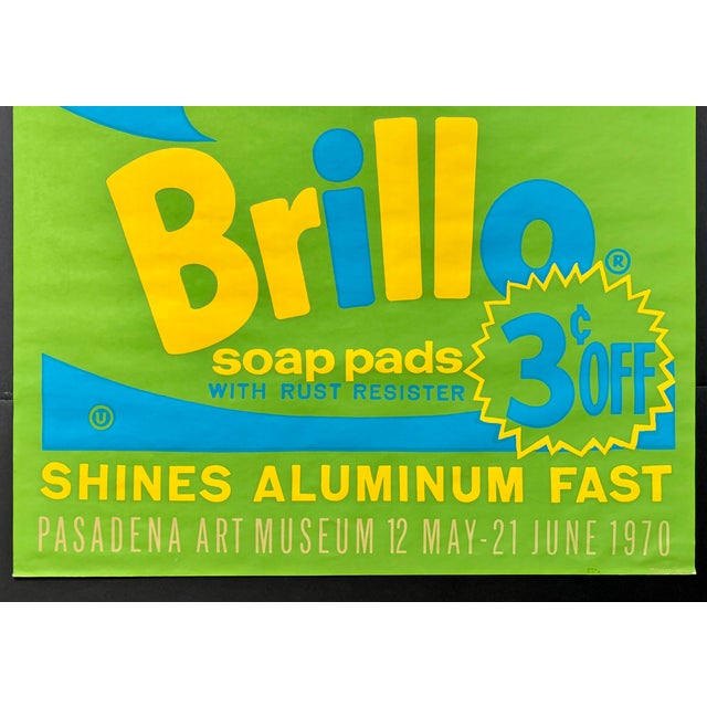 Pop Art Andy Warhol 1970 Original Silkscreen Poster Pasadena Museum of Art 26x30” For Sale - Image 3 of 12