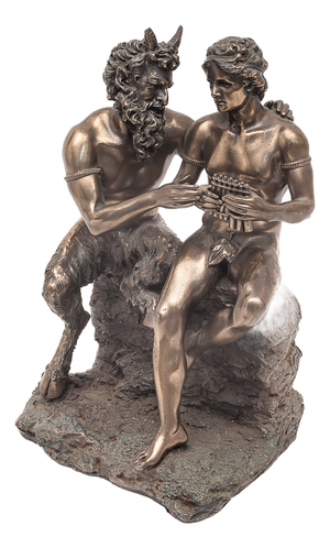 Sculpture of Pan and Daphnis in Bronze & Resin, 2008