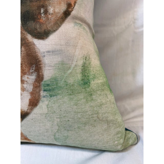 16" Square Pillow Decorated With an Adorable Doxie /Dachshund Dog Portrait - Made in the U K For Sale In Dallas - Image 6 of 10