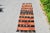 1960s Rustic Hand Knotted Striped Runner Rug For Sale - Image 11 of 11