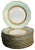 Raynaud Limoges "Turenne" Mint Green and Gold Encrusted Porcelain, 20 Pieces For Sale - Image 4 of 5