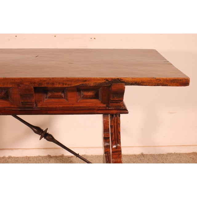 Spanish Renaissance Walnut Console Table, 17th Century For Sale - Image 3 of 14