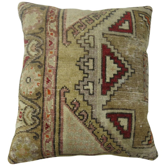 Pillow made from a vintage Turkish Anatolian rug. 18'' x 20''