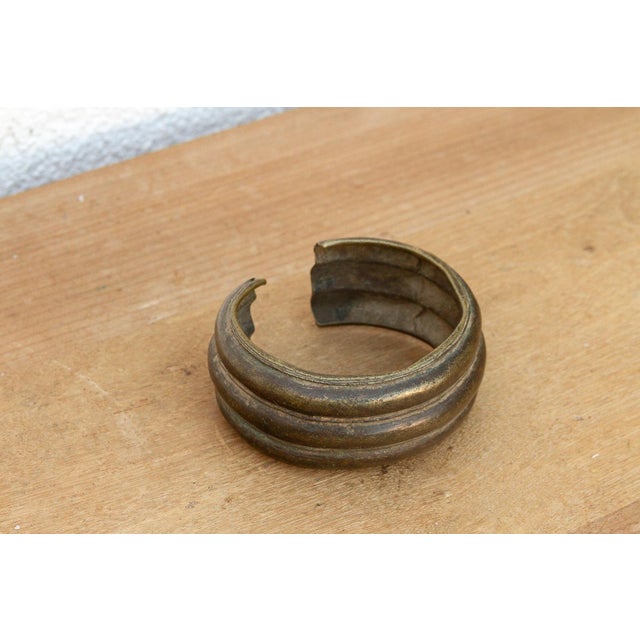 Mid 19th Century Antique West African Brass Bracelet For Sale - Image 5 of 6
