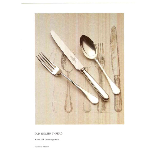 OET-9000 New, Factory original packaging. Photo 53 Item Description : Old-English-Thread, Silver Plated Five Piece Place-...