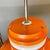 Space Age Scandinavian Modern Orange Metal Light Fixture, 1970s For Sale - Image 9 of 15