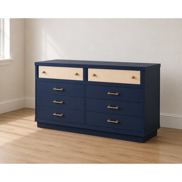 Bold, timeless, and beautifully tailored, this custom refinished 8-drawer dresser blends classic craftsmanship with modern...