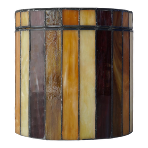 Mid 20th Century Vintage Striped Stain Glass Keepsake Box