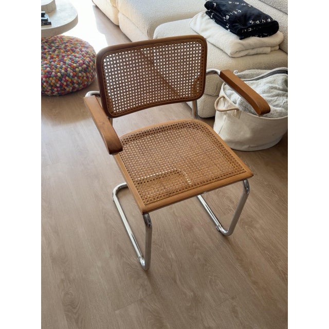 Chocolate 1970s Italian Cesca B64-Style Cane & Chrome Armchairs, Set of 4 For Sale - Image 8 of 10