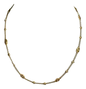 14k Yellow Gold "Evil Eye" Necklace With White Diamonds by Gabriel & Co.