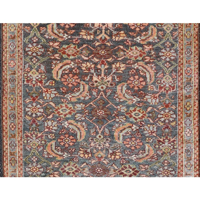 Tribal Antique Persian Malayer Rug With Floral Motifs and Rich Color Palette 2'3"x3'7" For Sale - Image 3 of 9