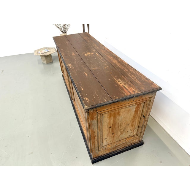 Large Antique Pine Trading Counter, 1890s For Sale - Image 12 of 18