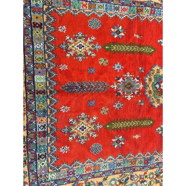 1950s Vintage Moroccan Rabat Rug, 1950s For Sale - Image 5 of 15
