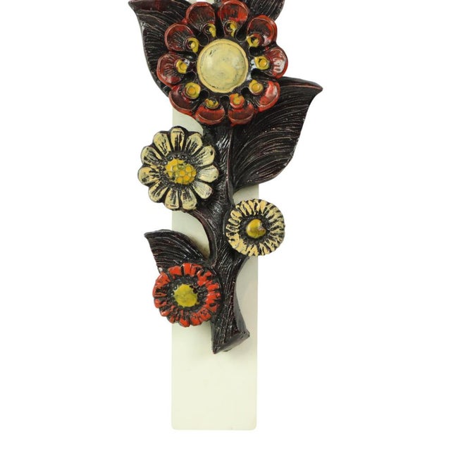 Plastic Brutalist Floral Wall Decoration by Ars Munda, 1960s For Sale - Image 7 of 15