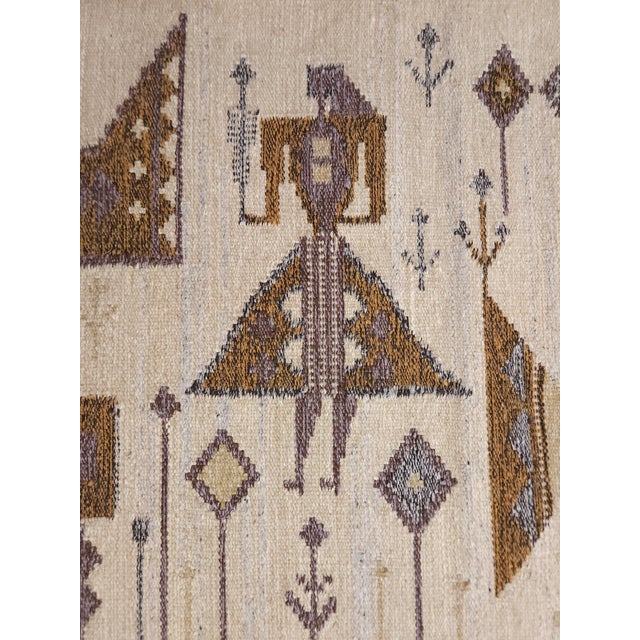 Mid-Century Modern Handwoven Tapestry in Wool by Eva Nemeth, Hungary, 1960s For Sale - Image 3 of 8