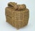 Gold Wicker Bow Basket Box For Sale - Image 9 of 14