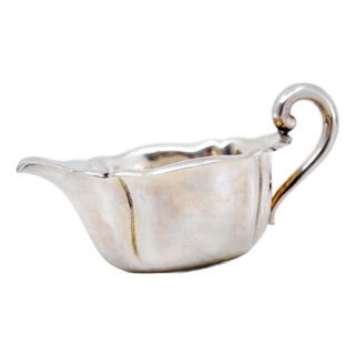 Small Gummed Silver Gravy Boat For Sale