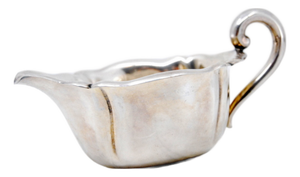 Small Gummed Silver Gravy Boat