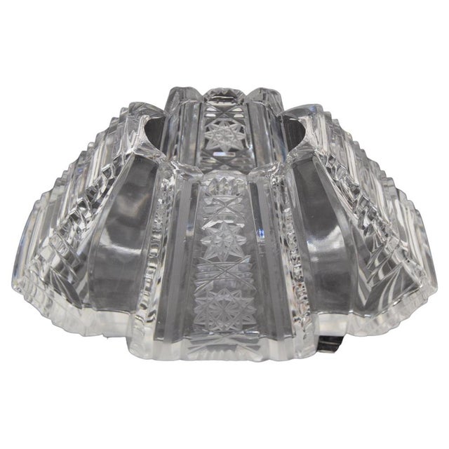 Vintage Cut Crystal Glass Vase from Glasswork Novy Bor, 1950s For Sale - Image 12 of 12