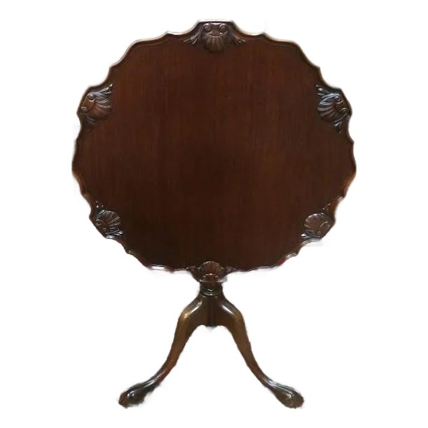 Vintage Tilt Top Mahogany Table For Sale