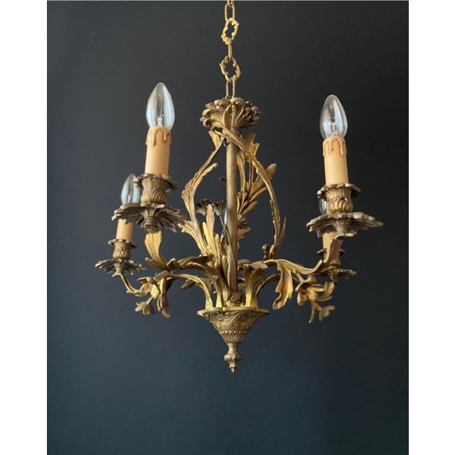 Vitnage Chandelier in Bronze, 1960s For Sale - Image 4 of 13