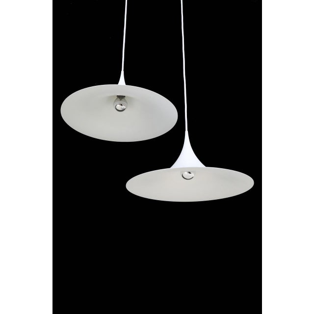 Mid-Century Modern Danish Semi 47 Pendant Lights by Torsten Thorup for Fog & Mørup, 1960s, Set of 2 For Sale - Image 3 of 16