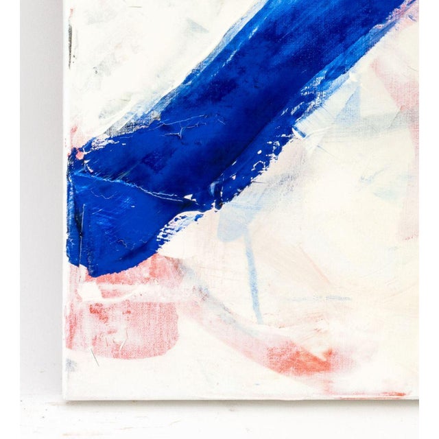 Robert O'Meara Abstract Composition in Blue Oil For Sale - Image 4 of 5