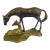 Mid 20th Century Solid Brass Mare and Foal Horses on a Base Figurines For Sale