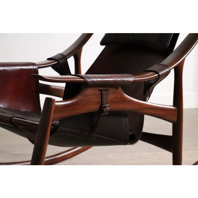 Set of Rocking Chair and Ottoman from Liceu de Artes e Ofícios, Brazil, 1960s For Sale - Image 16 of 18