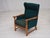 Danish High Back Armchair in Furniture Wool and Oak, 1970s For Sale - Image 11 of 18
