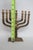 Jerusalem Seven Branch Brass Menorah Enamel Shields 12 Tribes of Israel 4504b For Sale In Miami - Image 6 of 14