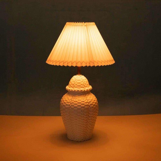 Unique Italian seventies table lamp Special large table lamp from the seventies, made in Italy and made of ceramic with a...