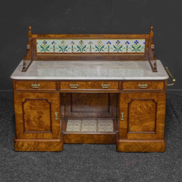 Aesthetic Movement Walnut Washstand For Sale - Image 4 of 18