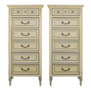 Mid Century French Louis Style Lingerie Chests by Dixie - A Pair