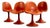 Single-Base Orange Chairs, Set of 4 For Sale